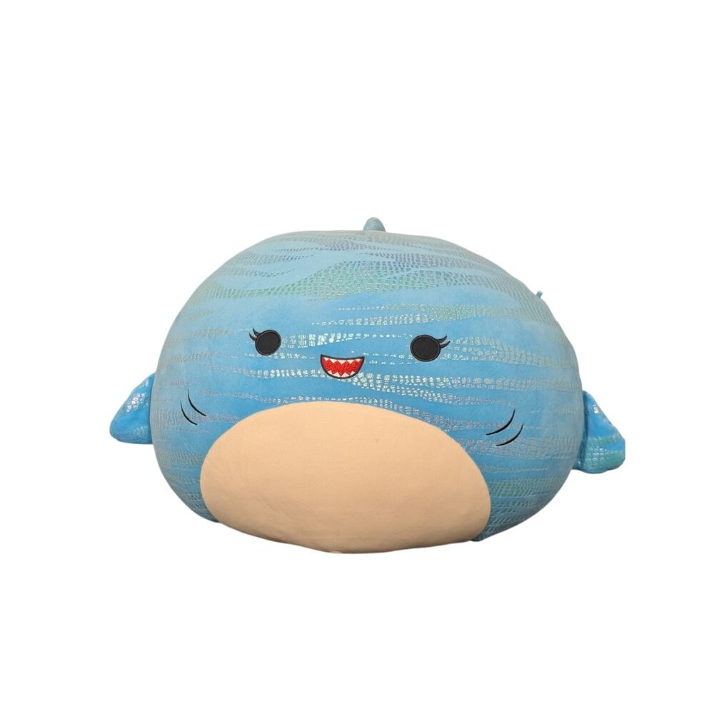 16in" Lamar Squishmallow- Lamar The Shark-Big Blue-Official Kellytoy Plush 16in"